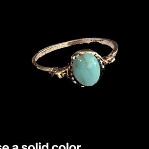 TURQUOISE TRENDSETTER TITANIUM SILVER FOREVER WEAR NEW SIZE 8 RING